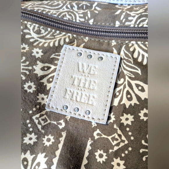 Free People Canyonlands Leather Kantha Bone Bead Large Boho Bag - Picture 15 of 16